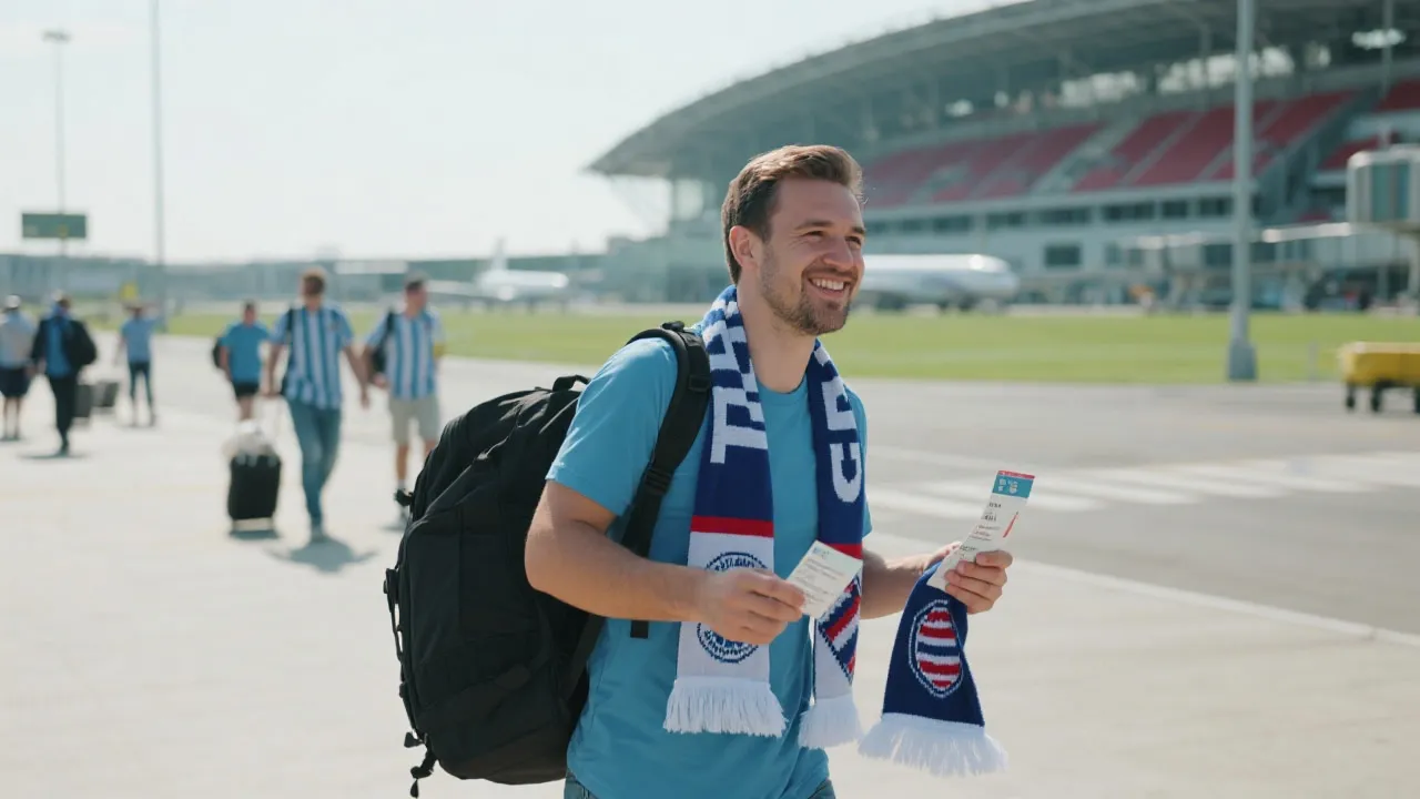 世界杯观赛旅行：球迷在机场与球场之间穿梭的纪实画面